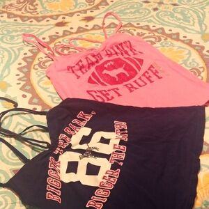 2 Victoria secrets pink tanks tops size small